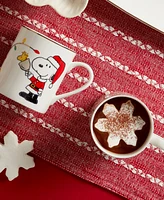 Lenox Santa Snoopy & Woodstock Mugs, Set of 4