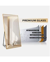Homlux Rectangular Free Stand Mirror 18"x58" in Gold