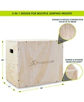 ProsourceFit 3-in-1 Wood Plyometric Jump Box