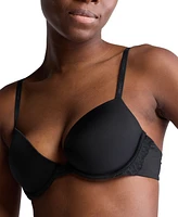 Calvin Klein Women's Lace-Trim Push-Up Plunge Bra QF7578