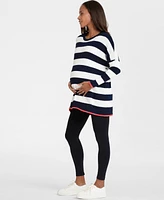 Seraphine Women's Bold Stripe Cotton Knit Maternity and Nursing Sweater