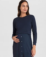 Seraphine Women's Mock Sweater Maternity Nursing Dress