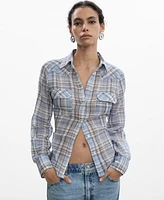 Mango Women's Check Cotton Shirt