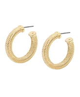 Steve Madden Gold Omega Hoop Earrings
