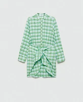 Mango Women's Check Bow Dress