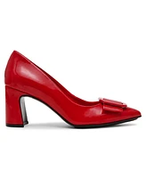 Anne Klein Women's Bentley Buckle Block Heel Pumps
