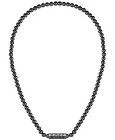 Hugo Boss Men's Sphere Ionic Plated Black Steel Necklaces