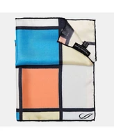 Elizabetta Men's Mondrian - Silk Pocket Square for Men - Mutli