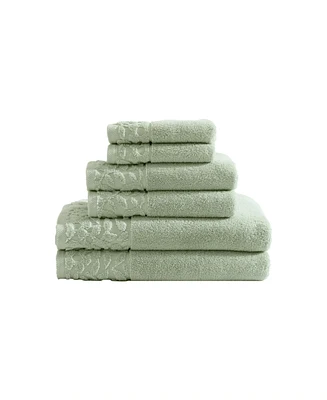 Laura Ashley Marilyn Cotton Terry 6 Piece Bath Towel Set