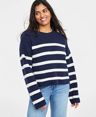 On 34th Women's Chunky-Knit Crewneck Sweater, Created for Macy's