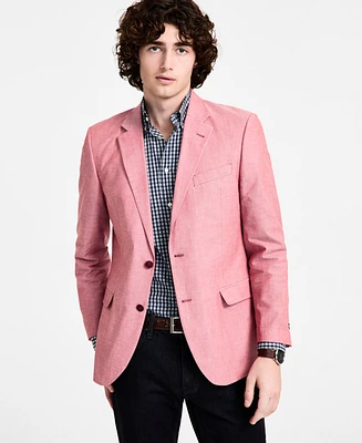 Nautica Men's Modern-Fit Chambray Sport Coat