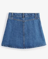 kensie Little & Big Girls Pleated Denim Skirt