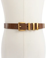 Michael Kors Women's Gold-Tone Leather Belt