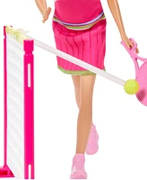 Barbie Stacie Chelsea Tennis Playset with 2 Dolls, Net 5+ Accessories, Moving Ball Action - Multi