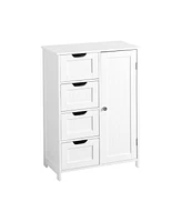 Streamdale Furniture Bathroom Storage Cabinet, Floor Cabinet With Adjustable Shelf And Drawers