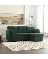 Simplie Fun Spacious Modular Sectional Sofa with Storage