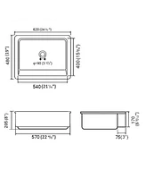24 L X 19 W Farmhouse/Apron Front Kitchen Sink