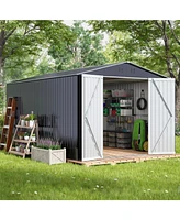 Simplie Fun 8FT x 12FT Outdoor Shed: Rustproof, Waterproof, Lockable