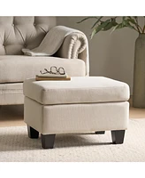 Streamdale Furniture Cozy and Chic Ottoman Upholstered Elegance, Birch Wood Charm