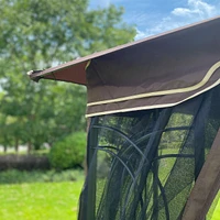 10x10 Outdoor Patio Gazebo Canopy Tent With Ventilated Double Roof And Mosquito Net