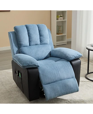 Simplie Fun Modern Massage Recliner with Heat and Vibration