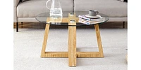 Wood-color Mdf Coffee Table Nature's Simplicity, Modern Elegance