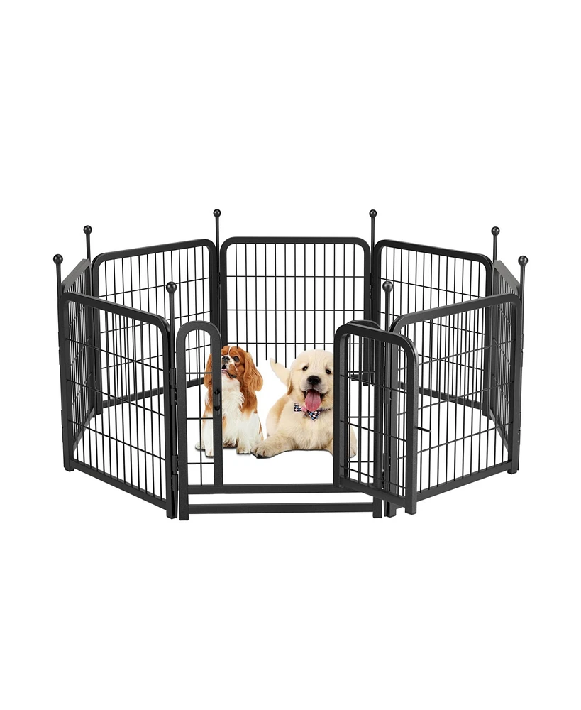 Simplie Fun Anti-Rust Dog Playpen: 8 Panels, 24" Height, Foldable