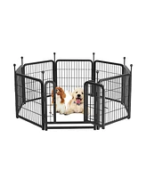 Simplie Fun Anti-Rust Dog Playpen: 8 Panels, 24" Height, Foldable