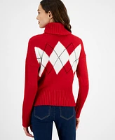 Tommy Hilfiger Women's Argyle-Print Turtleneck Sweater