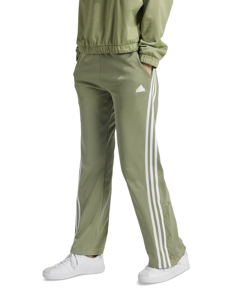 adidas Women's Iconic 3-Stripes Snap Track Pants