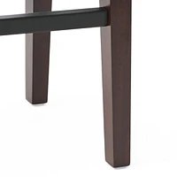 Premium Leather and Rubberwood Bar Stool for Stylish and Durable Dining