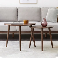 Solid Oak Wood Coffee Table - Easy Assembly