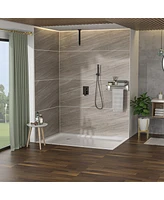 Streamdale Furniture Ceiling Shower Set - Inch Square Shower Set, Dual Shower Heads, Oil Rubber Bronze