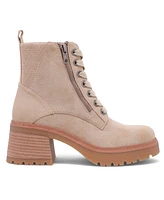 Mia Women's Idalia Lug-Sole Lace-Up Combat Booties