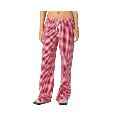 Edikted Women's Taya gingham pants