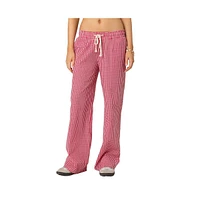 Edikted Women's Taya gingham pants