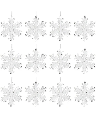 Slickblue Snowflake Ornament (Set of 12) 5.5"H Acrylic