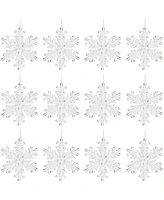 Slickblue Snowflake Ornament (Set of 12) 5.5"H Acrylic