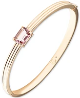 Lauren Ralph Lauren Gold-Tone Color Rectangular Stone Bangle Bracelet