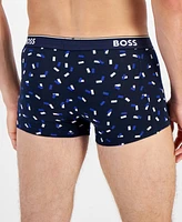 Boss Hugo Men's Power Design 3-Pk. Stretch Logo Waistband Trunks