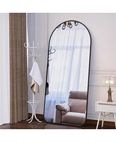 Streamdale Furniture Black 71"x32" Full Length Floor Mirror with Aluminum Frame