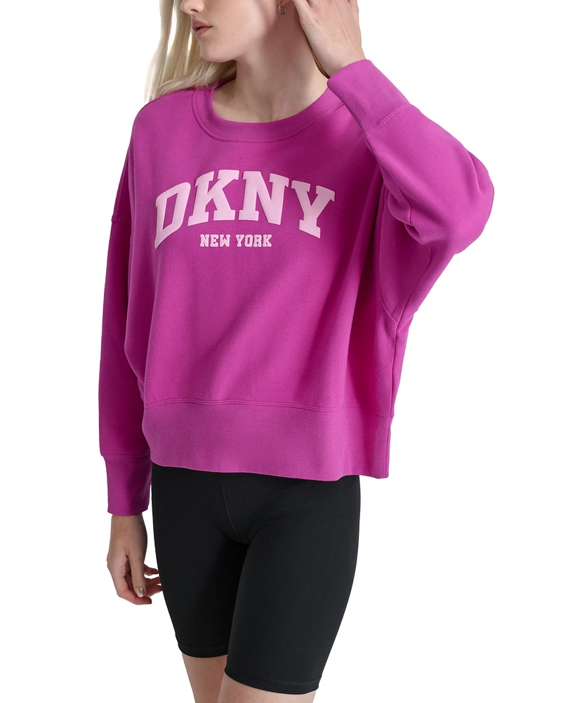 Dkny Sport Women's Varsity Puffed Logo Sweatshirt