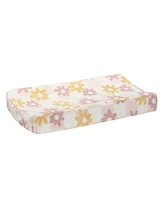 Lambs & Ivy Daisy Dreams Pink/White Checkered Soft Luxury Changing Pad Cover