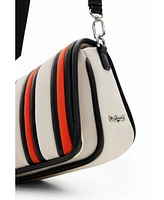 Desigual Women's S padded stripy crossbody bag