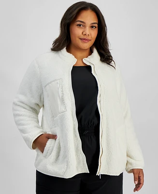 Id Ideology Plus Size Sherpa Jacket, Created for Macy's
