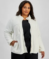 Id Ideology Plus Size Sherpa Jacket, Created for Macy's