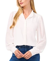 CeCe Women's Stand-Collar Long-Sleeve Blouse