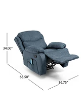 Streamdale Furniture Contemporary Massage Recliner With Heat And Remote Control