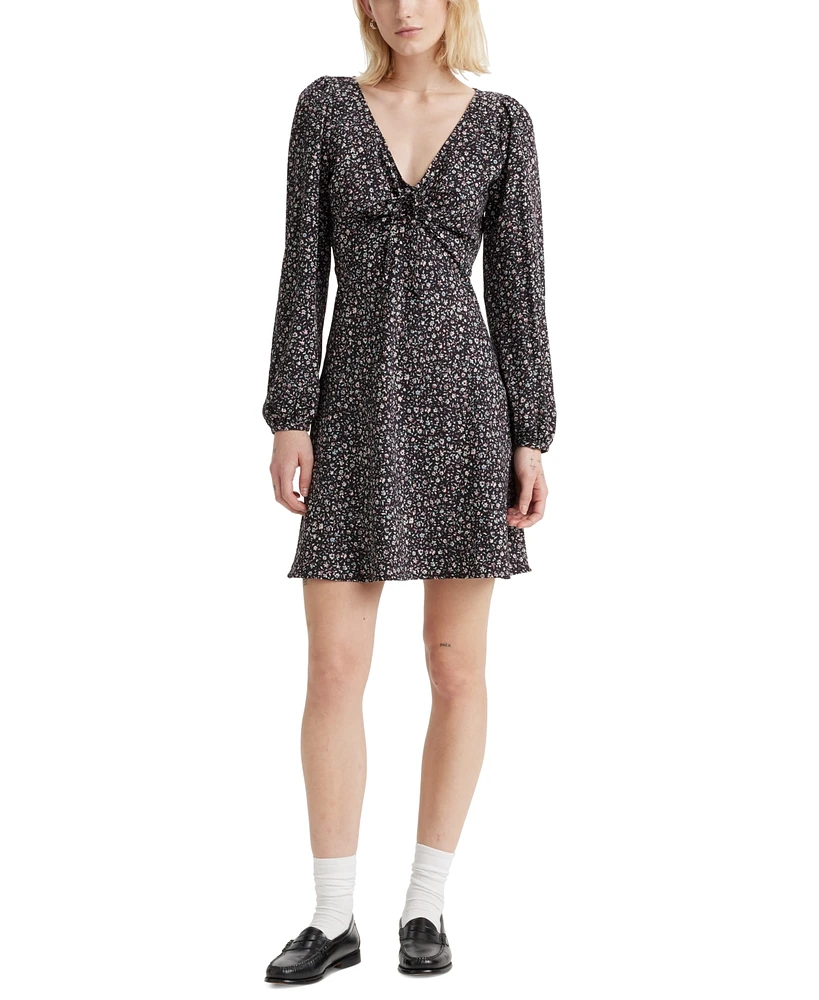 Levi's Women's Delray Printed Long-Sleeve Dress