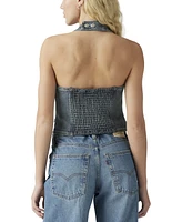 Levi's Women's Janeesah Cotton Smocked-Back Halter Top
